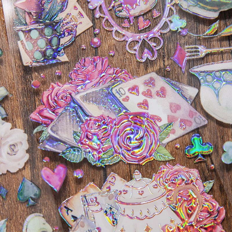 Bộ 2 Tấm Hình Dán Chủ Đề Phim Hoạt Hình Alice In Wonderland Cho Người Lớn Và Trẻ Em DIY