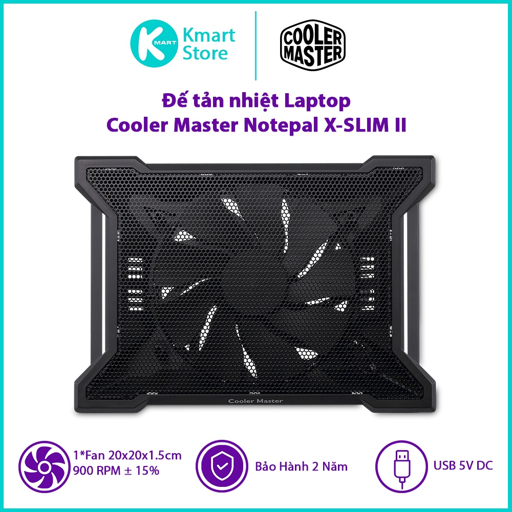 Đế tản nhiệt laptop Cooler Master NOTEPAL XSLIM II - Hàng Chính Hãng