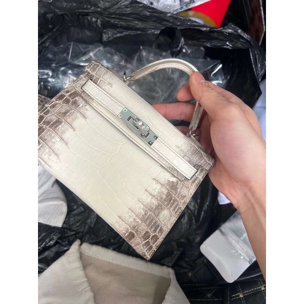 Túi hm kelly bạch tạng