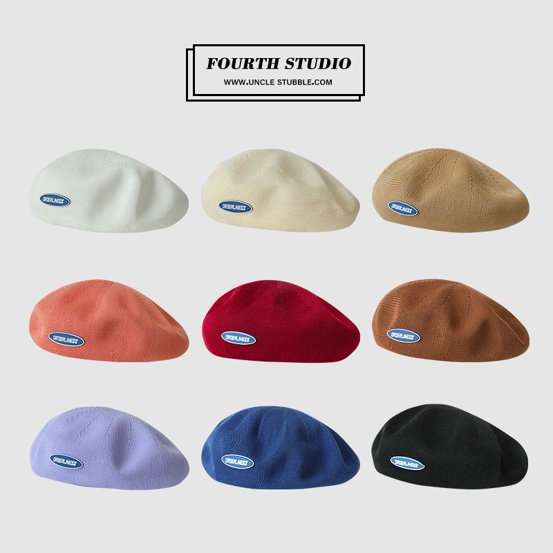 Mũ Beret Mỏng Thoáng Khí Thời Trang Mùa Hè Phong Cách Retro