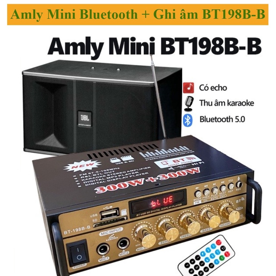 Amly mini bluetooth TLC-BT198B có echo, ghi âm