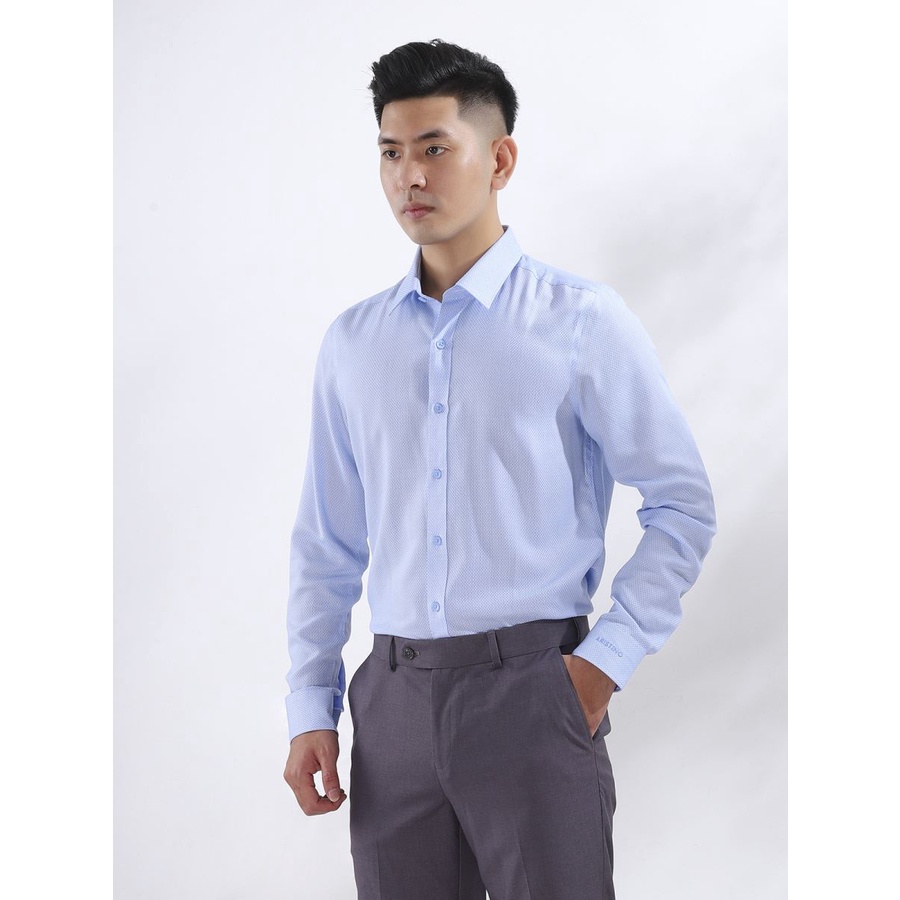 Áo sơ mi nam dài tay Aristino 🌟 CHÍNH HÃNG – SALE 🌟 ALS04208 dáng Slimfit, tà lượn, chất liệu modal mềm mát