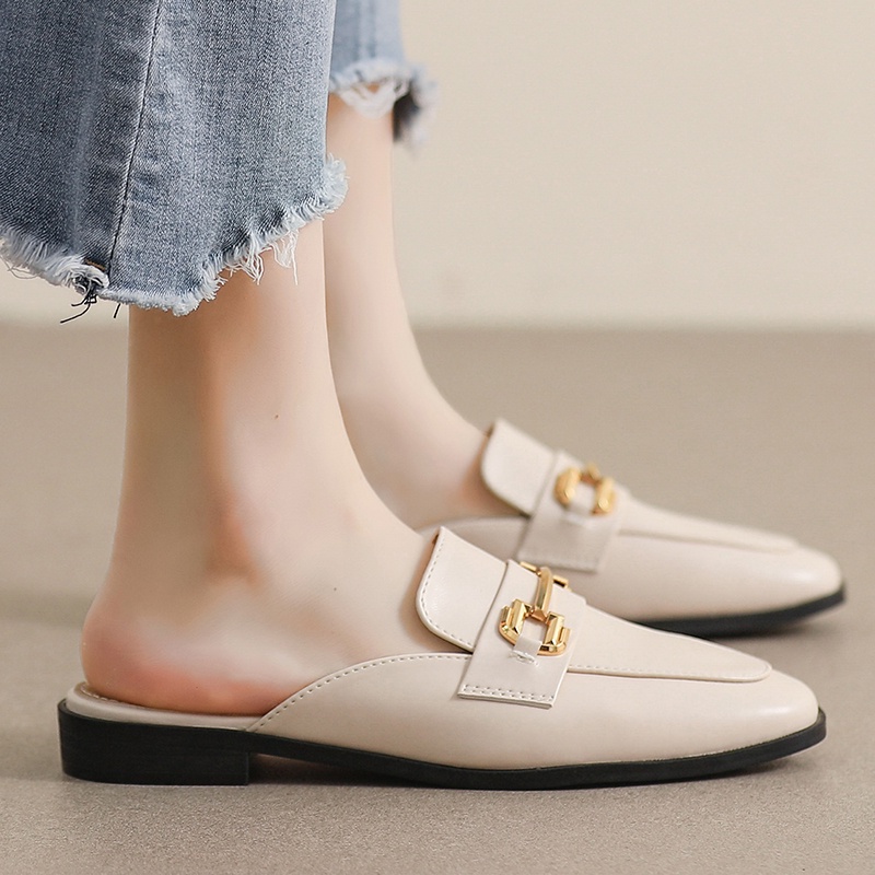 Dép Bít Mũi Phong Cách Retro Pháp Mới Size 34-42 Cho Nữ