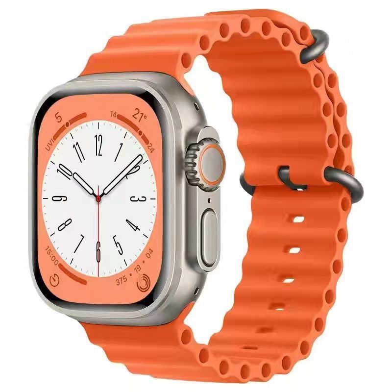 Dây Đeo Đồng Hồ Bằng Silicone Cao Cấp 49mm 44mm 40mm 45mm 41mm 42 38 40 44 45mm