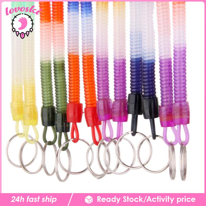 [Lovoski] Dây Móc Khóa Xoắn Ốc Có Thể Kéo Dài