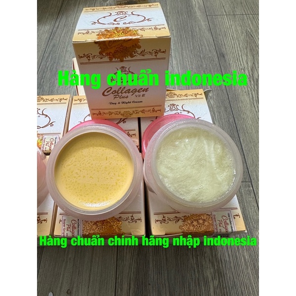 Kem nám tàn nhang collagen plus vit E CHÍNH HÃNG CỦA Indonesia CHất Kem đêm màu ngà ngà vàng