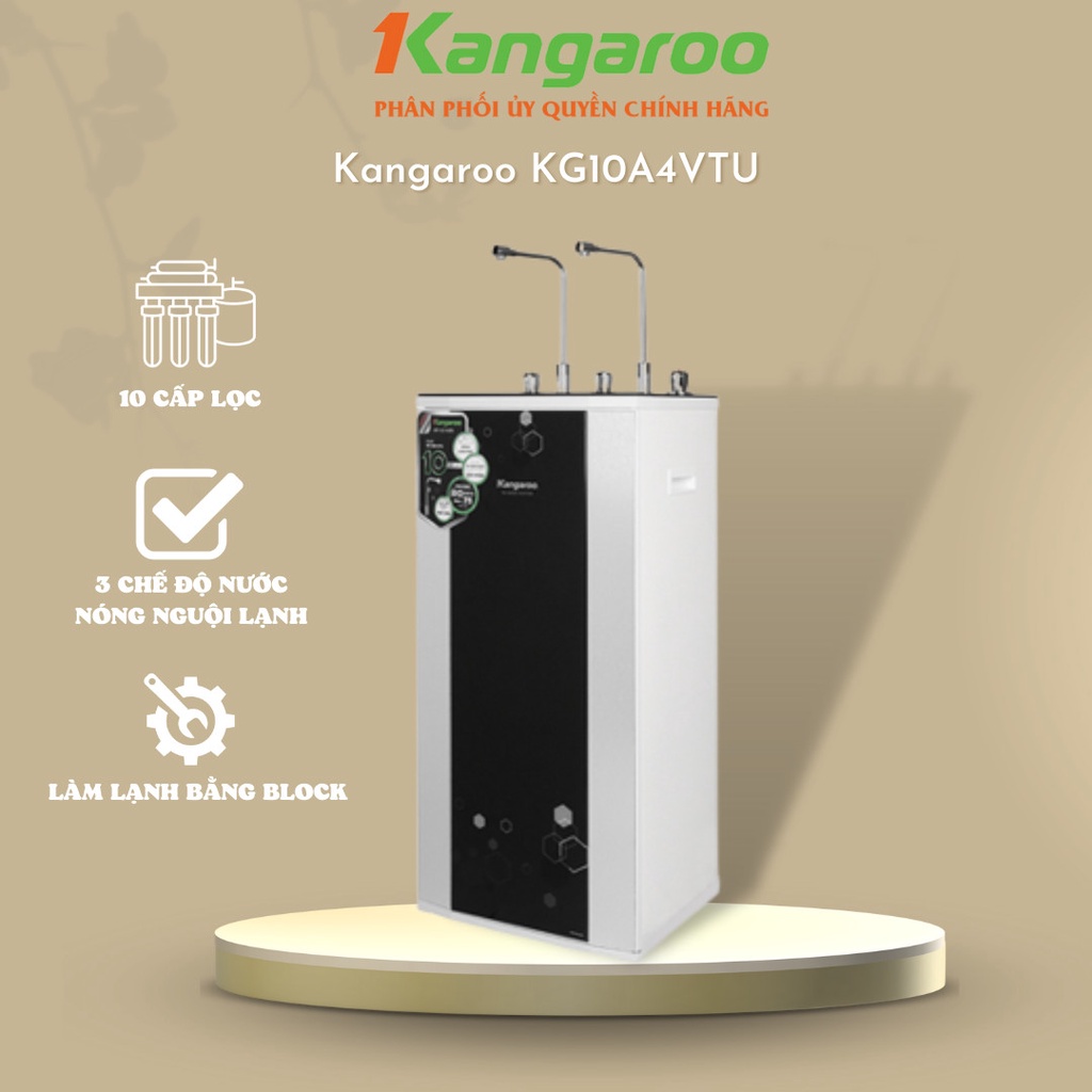 Máy lọc nước RO Hydrogen Kangaroo KG10A4VTU/ KG100HK - hàng trưng bày, tích hợp 3 chế độ nóng lạnh nguội