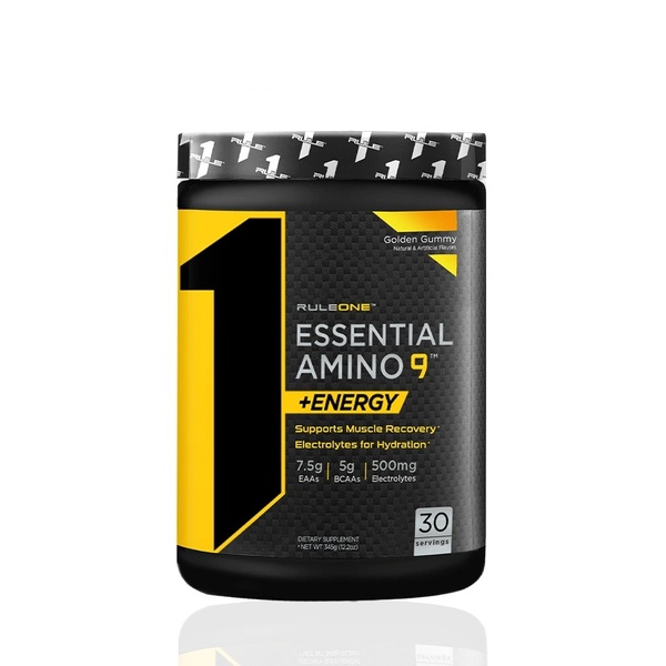 Bột Rule 1 Essential Amino 9 EAA+Energy, 30 Servings  nhập khẩu Mỹ - Gymstore tăng sự tập trung, phát triển cơ bắp