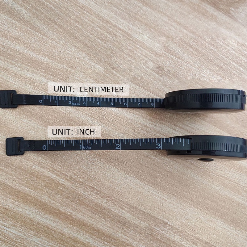 Thước Dây Bằng Nhựa Mềm Dài 1.5M Hình Tròn Màu Đen