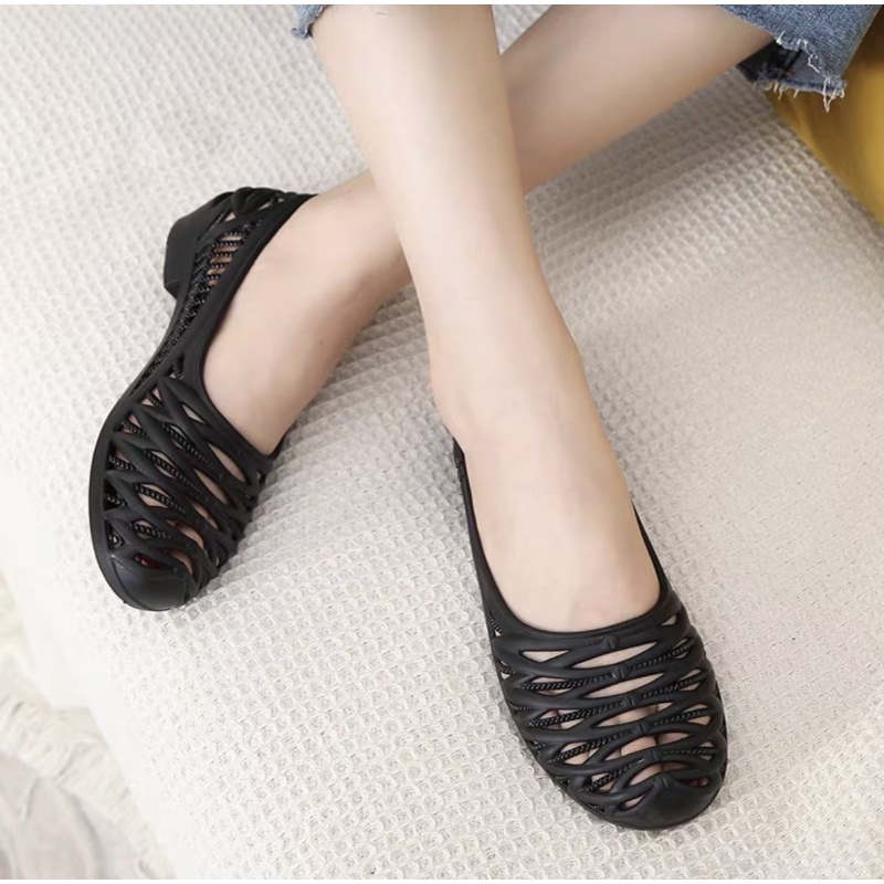 GIÀY ĐI MƯA 💖FREESHIP💖GIÀY BÚP BÊ THOÁNG KHÍ, CHỐNG NƯỚC ÊM CHÂN