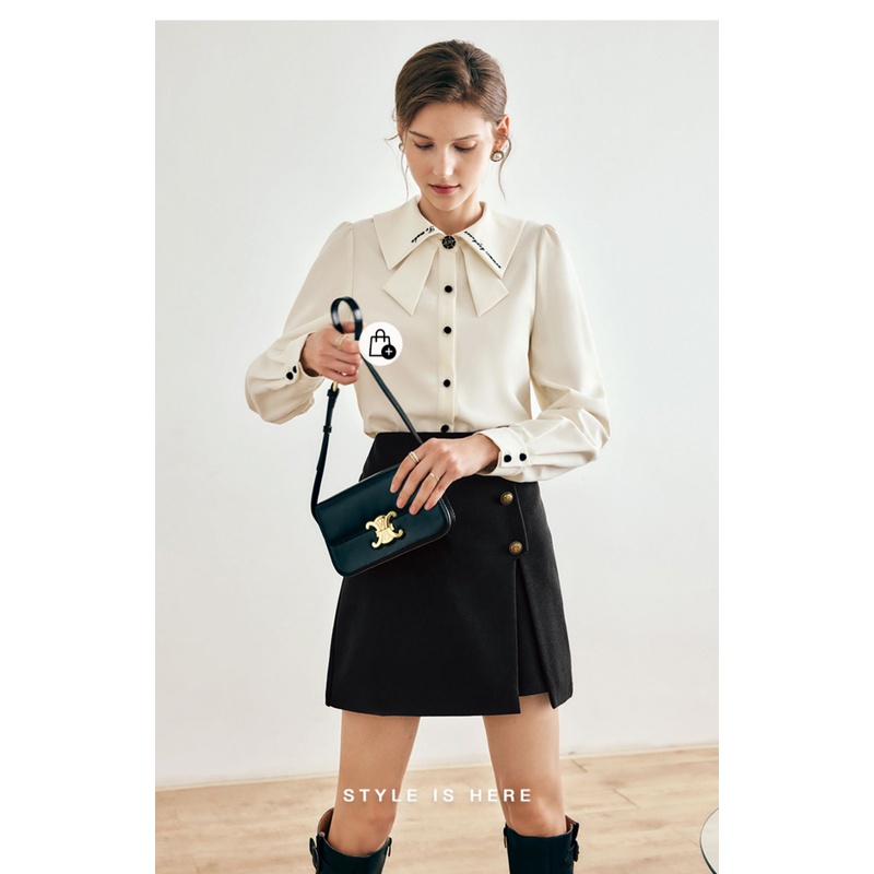 Áo Sơ Mi Dài Tay Đa Năng Phong Cách Pháp Thời Trang Thu Đông Hàng Mới 2022