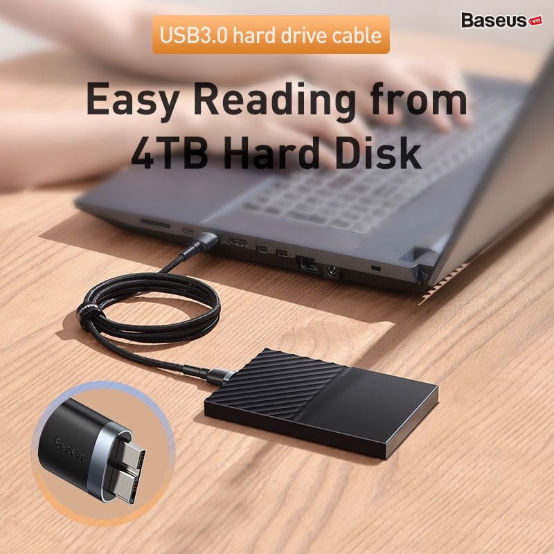 Cáp chuyển tốc độ cao, siêu bền Baseus Cafule Cable (USB3.0 Male to USB3.0 Female/ Micro-B / USB3.0 Male)