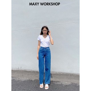 Áo thun cổ tim V Neck Basic Tee White Maxy Workshop