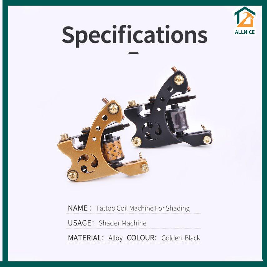 10 Warp Professional Gold Coils Tattoo Machine Handmade Tattoo Shader Liner