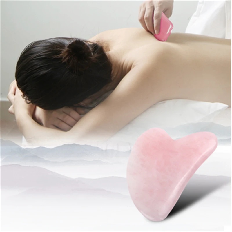 Đá Guasha Tự Nhiên Dùng Mát Xa Nâng Cơ Mặt Và Cổ Chống Nếp Nhăn