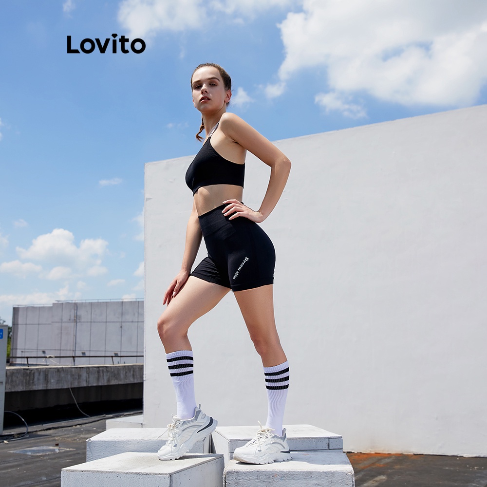 Quần đùi thể thao eo cao dáng ôm vừa vặn không đường may