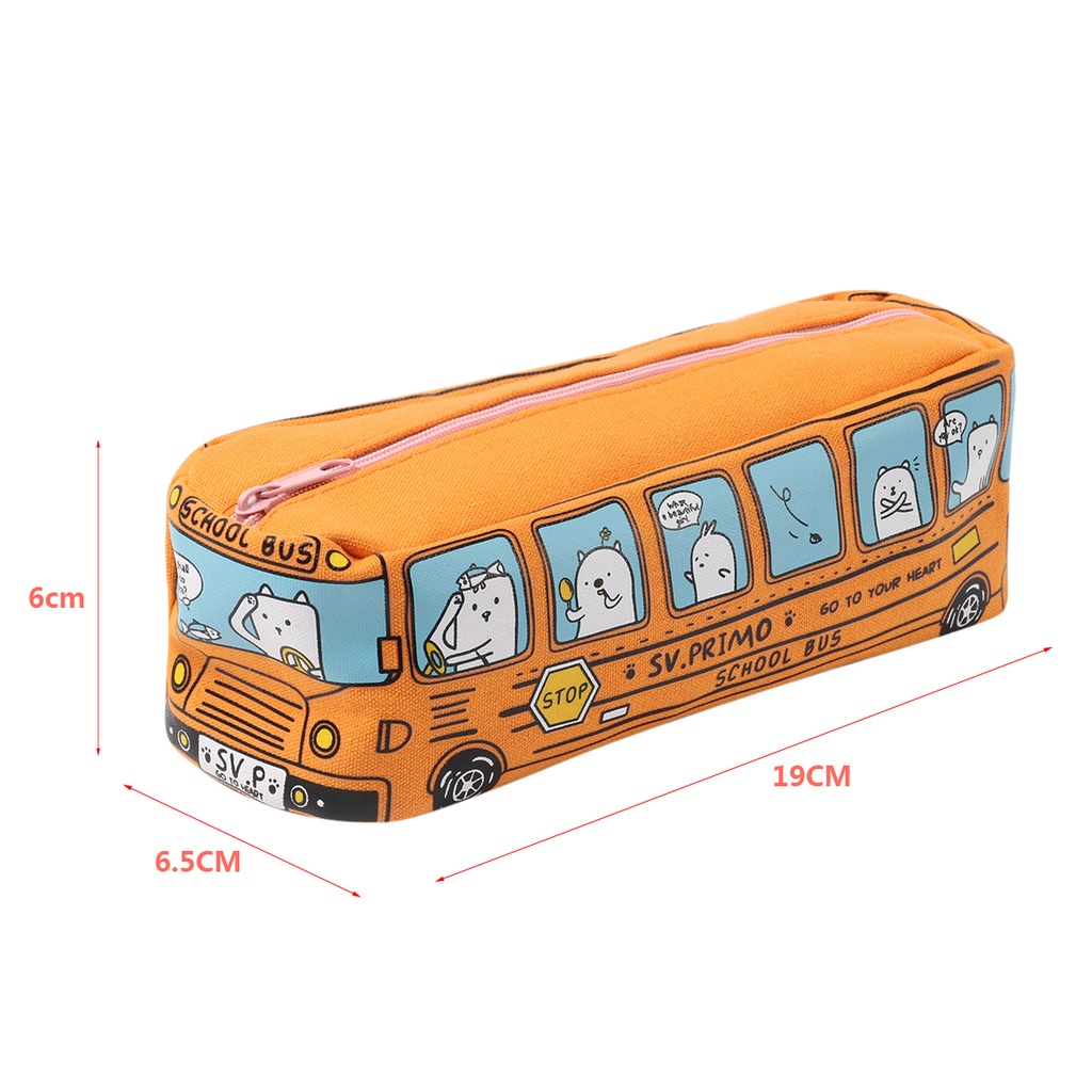 Túi Đựng Bút Đa Năng Hình Xe Buýt Đáng Yêu Sáng Tạo JP5