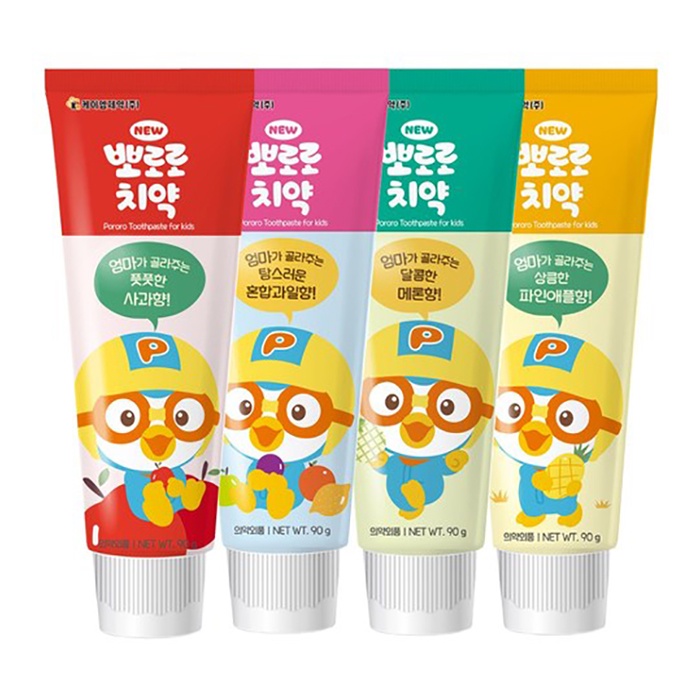 Kem Đánh Răng Cho Trẻ Em New PORORO Toothpaste For Kids 90g
