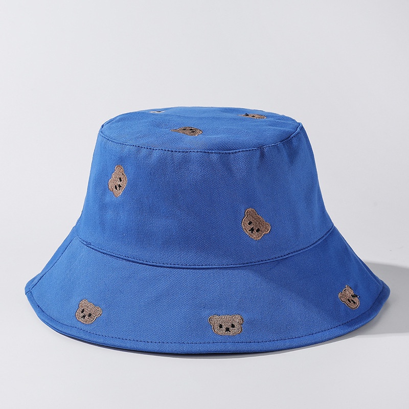 Nón Tai Bèo Thêu Họa Tiết Hoạt Hình Dễ Thương Phong Cách Hàn Quốc