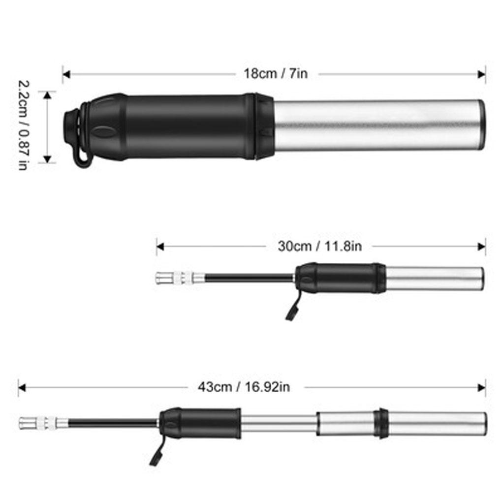 Ống Bơm Hơi Xe Đạp Bằng Hợp Kim Nhôm Chống Rỉ