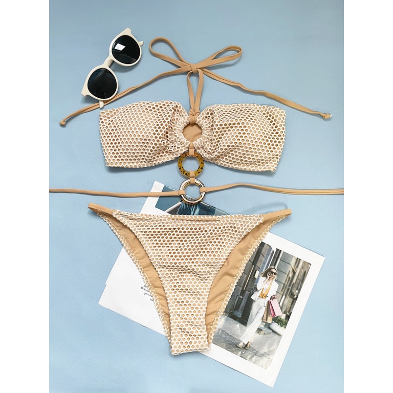 Bộ Bikini Hai Mảnh Màu Khaki H663