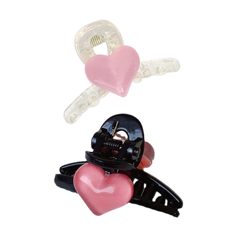 Kẹp Tóc Hình Trái Tim Mini Màu Hồng Tinh Tế Cho Nữ