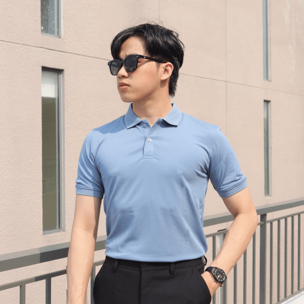 Áo Thun Polo Nam Cổ Trụ Trơn Nhiều Màu Có Nút Cổ Phong Độ Lịch Lãm NEW UNISEX