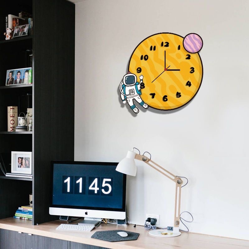 Đồng hồ treo tường hình bông hoa decor