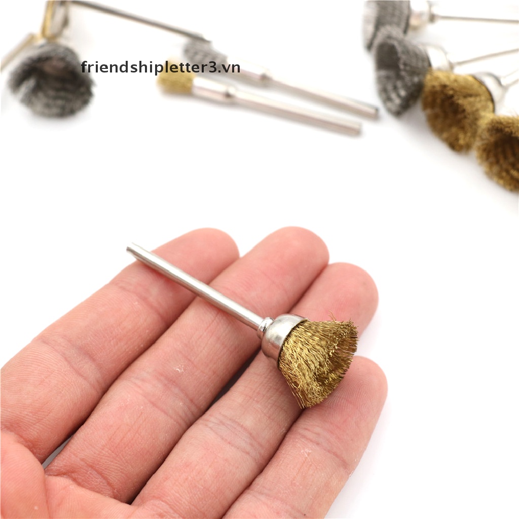 Set 24 Chổi Sợi Đồng Thau Dành Cho Máy Đánh Bóng Điện Set 24 Dây Cước Đồng Thau + 24 Cọ Đánh Bóng Chuyên Dụng 2