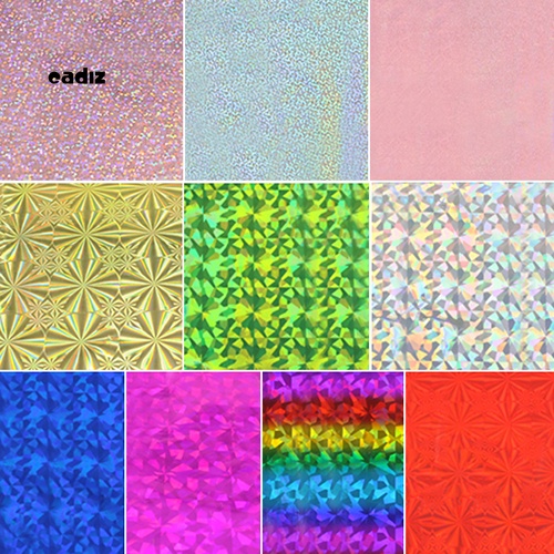 Set 10 Miếng Dán Lá Nhôm Lấp Lánh Trang Trí Móng Nghệ Thuật DIY