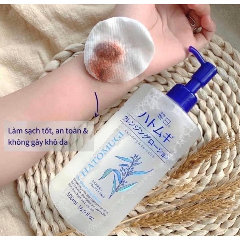 NƯỚC TẨY TRANG Ý DĨ HATOMUGI 500ml NHẬT BẢN