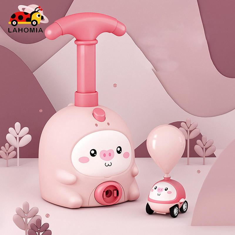 LAHOMIA Đồ chơi xe chạy bong bóng bằng tay kèm bơm bong bóng vui nhộn cho trẻ mẫu giáo