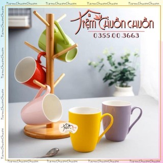 Cốc gốm men Pastel Quai Tròn Nhiều Dáng - Tách trà sứ Bát Tràng - tiemchuonchuon tiệm chuồn chuồn - Cốc sứ Bát Tràng