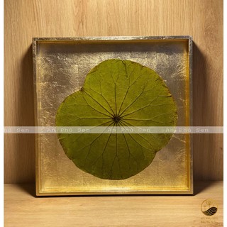 Khay lá sen thật, khay trà lá sen, đồ trang trí decor lá sen