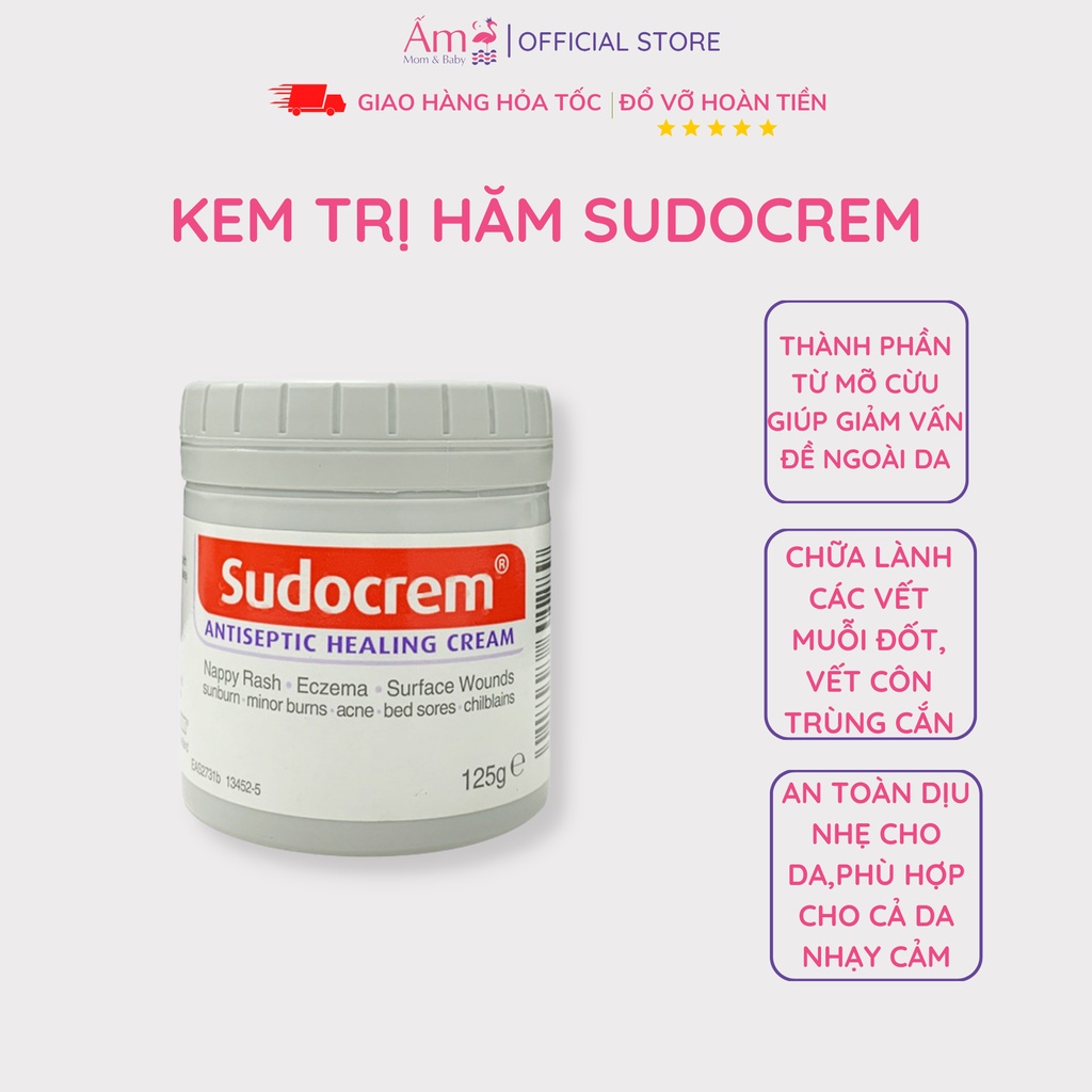 Kem Hỗ Trợ Trị Hăm Tã Sudocrem Cho Trẻ Ấm Baby Từ Sơ Sinh An Toàn Tiện Lợi Nhỏ Gọn Ấm Gift Decor