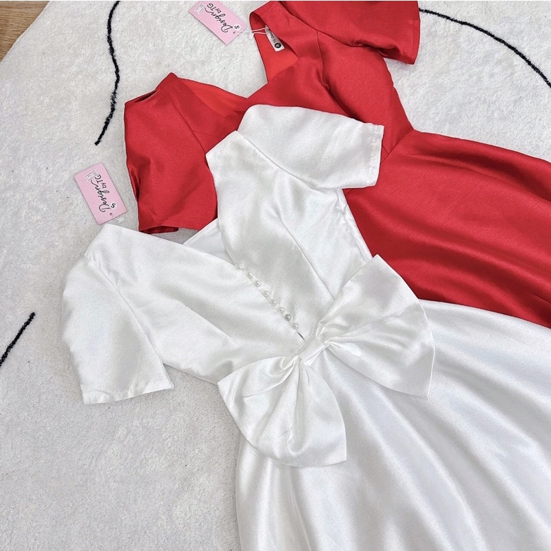 Váy công chúa cut out nơ lưng