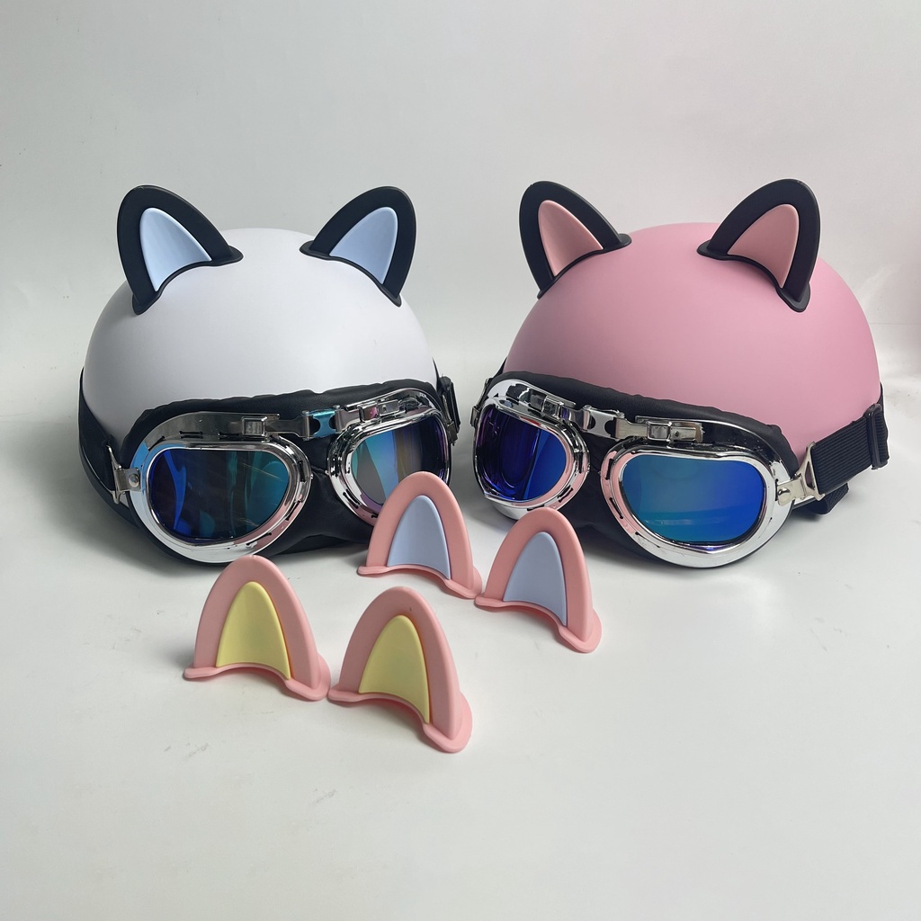 Tai Mèo (1 Cặp) Gắn Mũ Bảo Hiểm, Phụ Kiện Trang Trí Mũ Bảo Hiểm Siêu Cute, Có Nhiều Màu Lựa Chọn
