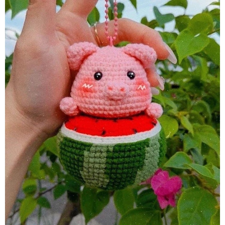 Móc khoá heo hồng