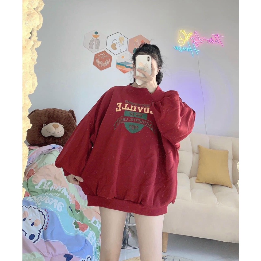 (HCM) ÁO NỈ CỔ CHUI FORM RỘNG -THỜI TRANG NỮ TÍNH SIÊU XỊN SIÊU XINH CHO CÁC CHỊ EM KME FASHION