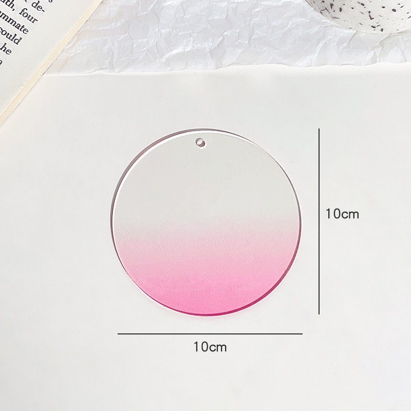 Móc Chìa Khóa Bằng Acrylic Màu Gradient Kích Thước Lớn DIY