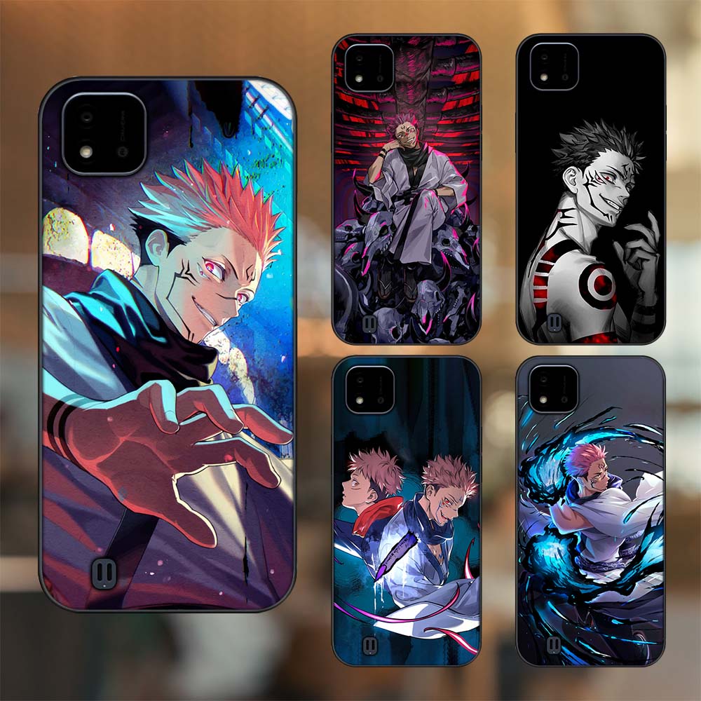 Ốp lưng Realme C11 2021, C20 viền đen in hình Sukuna Yuji Jujutsu Kaisen Chú Thuật Hồi Chiến
