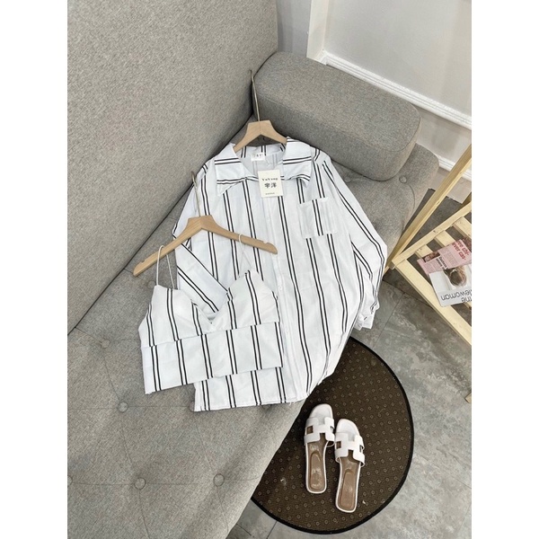 🥰 Set áo sơ mi sọc phong cách vkv alohashop91