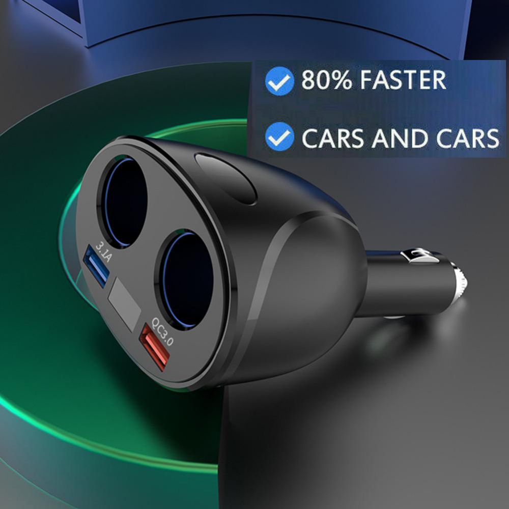 Bộ Sạc USB Màu Đen Siêu Bền Cho Xe Hơi