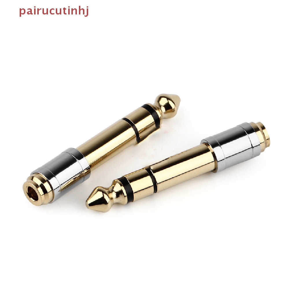 Pairhj 1Pc 6.35mm To 3.5mm Converters 1/4" Male 1/8" Female 6.35 To 3.5 Jack Headphone Audio Adapter Microphone Connector Stereo Plug Adapter VN