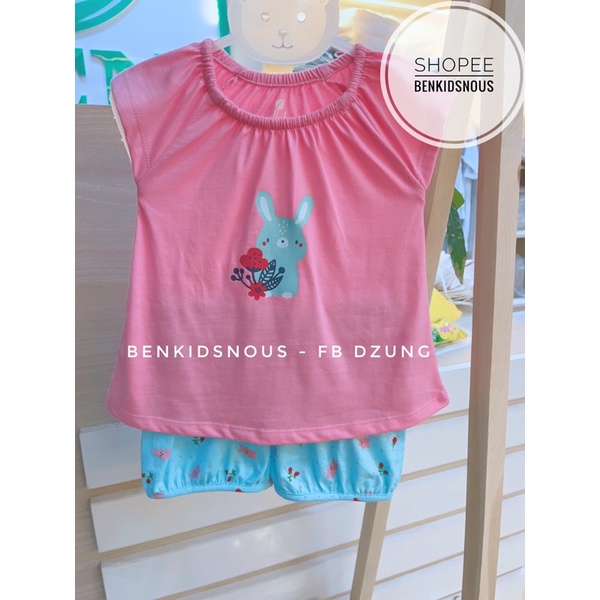 Bộ cộc tay Lullaby cho bé gái từ 3 tháng đến 4 tuổi