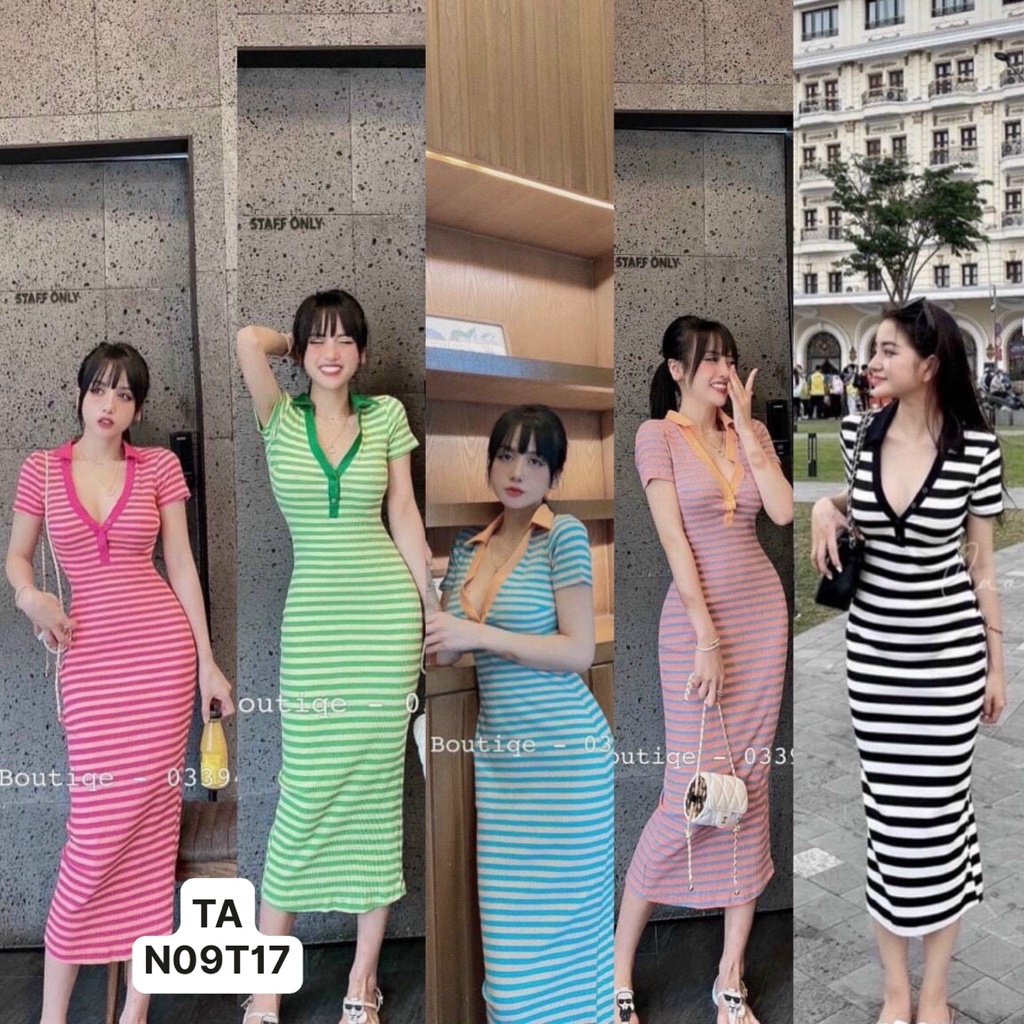 Váy đầm body kẻ full màu về hàng mọi người ơi. Chất dãn mê luôn ạ. Ko lấy lúc này chỉ có tiếc thui