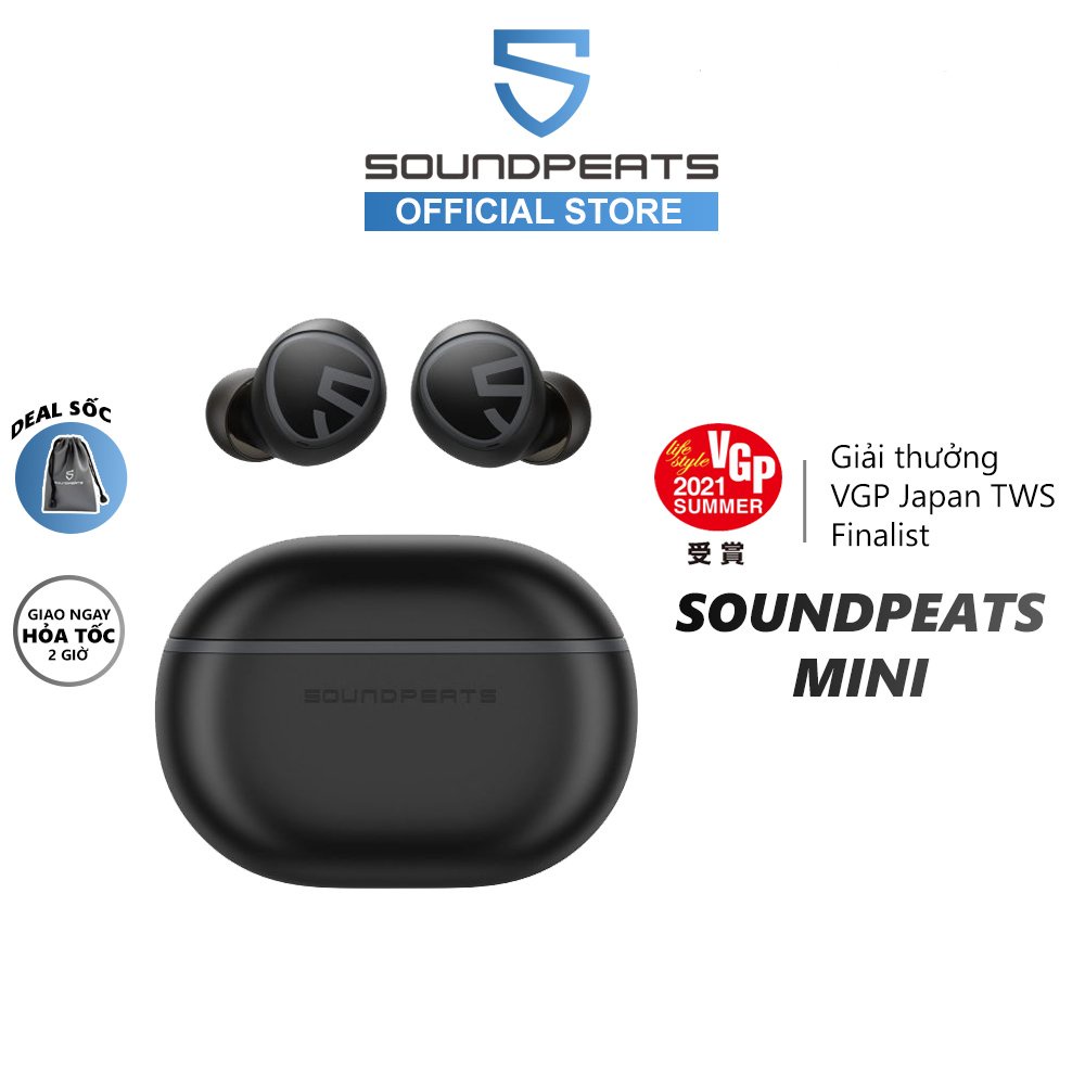 Tai nghe True Wireless SoundPEATS Mini Bluetooth 5.2 - Hàng chính hãng