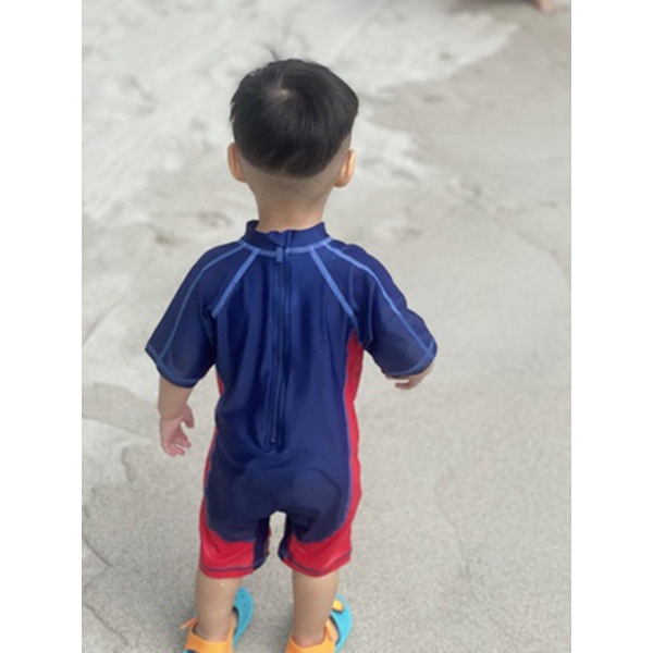 Bộ Đồ Bơi Liền Thân Trẻ Em Bé Trai Kèm Mũ Dành Cho Bé Trai 2-10 Tuổi