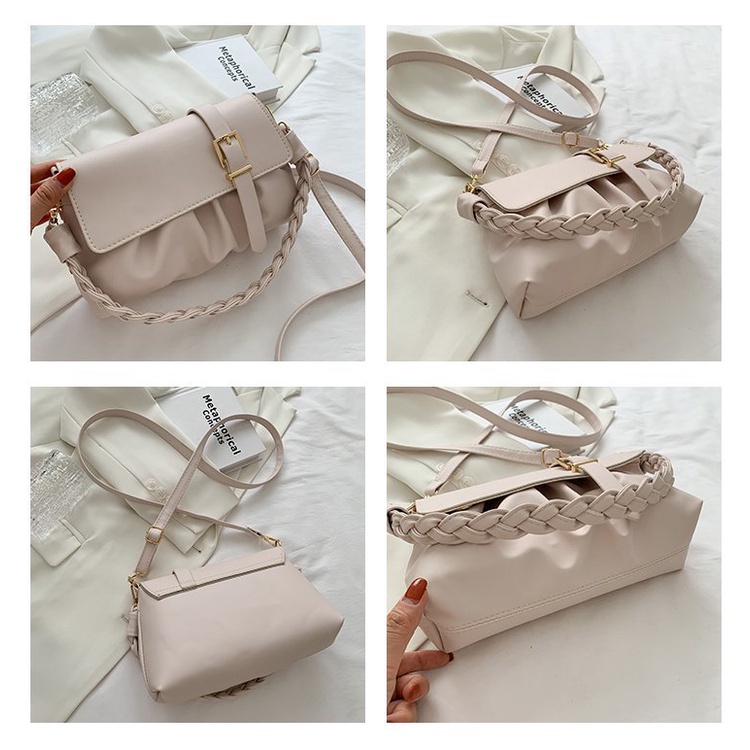 Túi Đeo Vai Đan Lát Đơn Giản Thời Trang Xuân Hè Hàn Quốc 2023