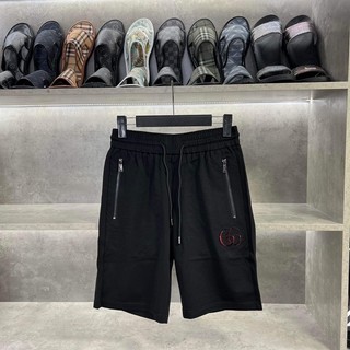 Quần sooc gucci chất cotton nỉ umi sịn 2205, quần nỉ cộc GC logo thêu dễ mix đồ